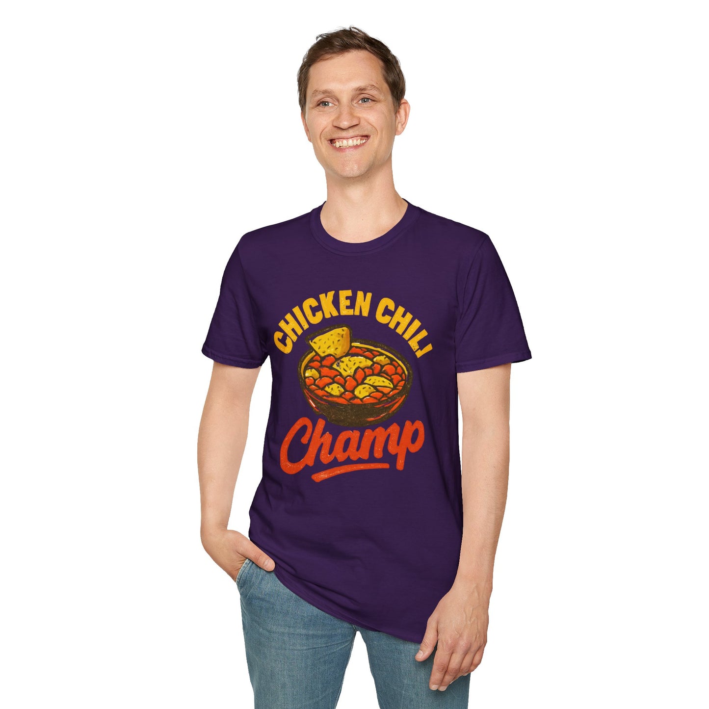 Chicken Chili Champ T-Shirt, Funny Cooking Shirt, Unisex Graphic Tee, Gift for Food Lovers, Casual Wear, Kitchen Humor