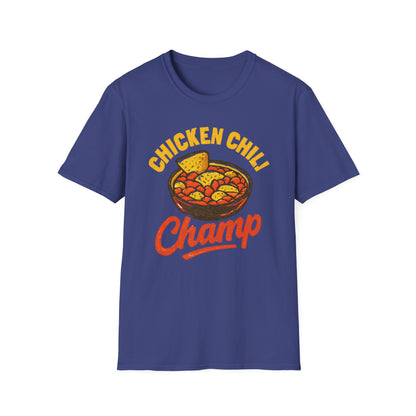 Chicken Chili Champ T-Shirt, Funny Cooking Shirt, Unisex Graphic Tee, Gift for Food Lovers, Casual Wear, Kitchen Humor
