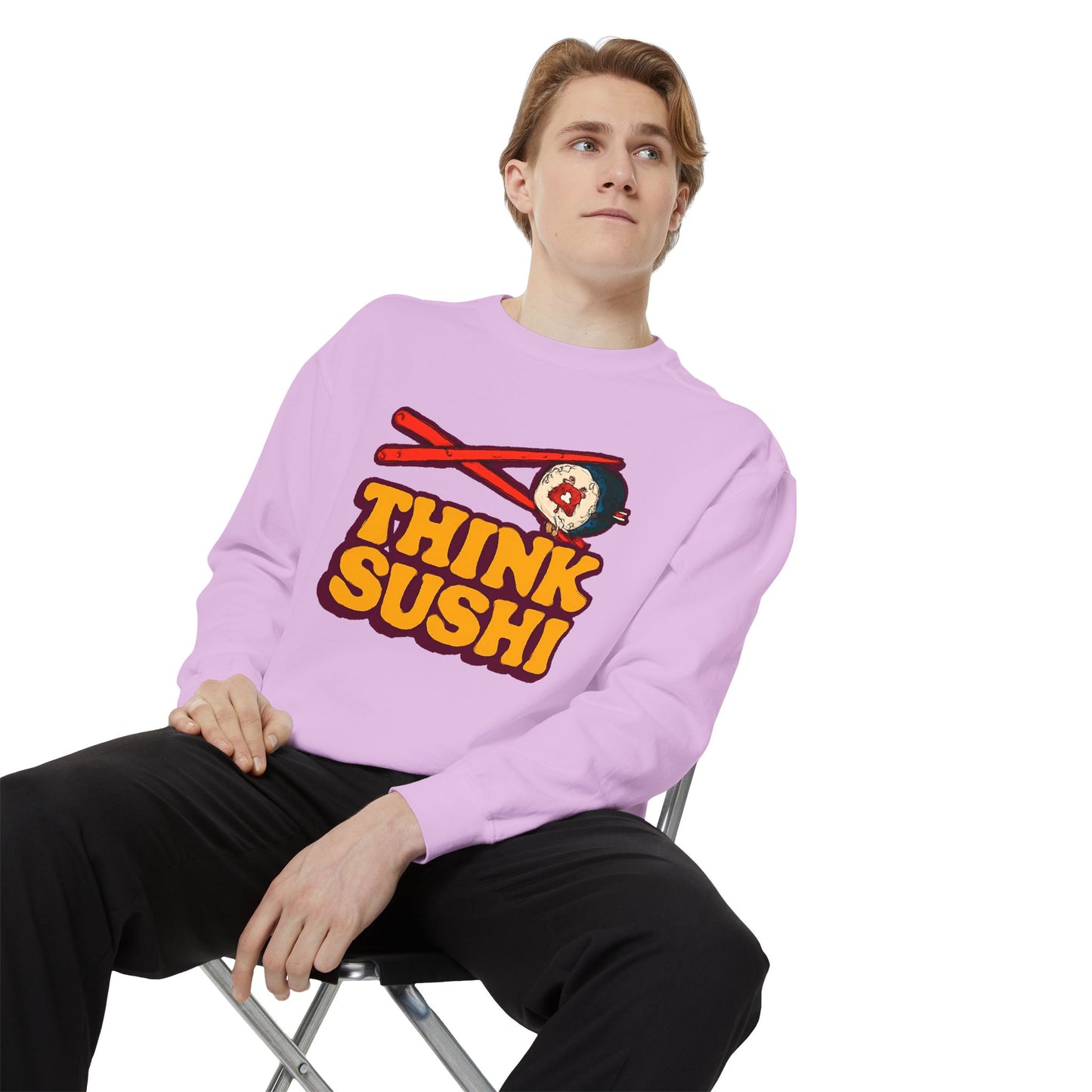 Sushi-Inspired Unisex Sweatshirt - Cozy & Fun, Perfect for Foodies, Casual Wear, Gifts for Sushi Lovers, Food-Themed Apparel