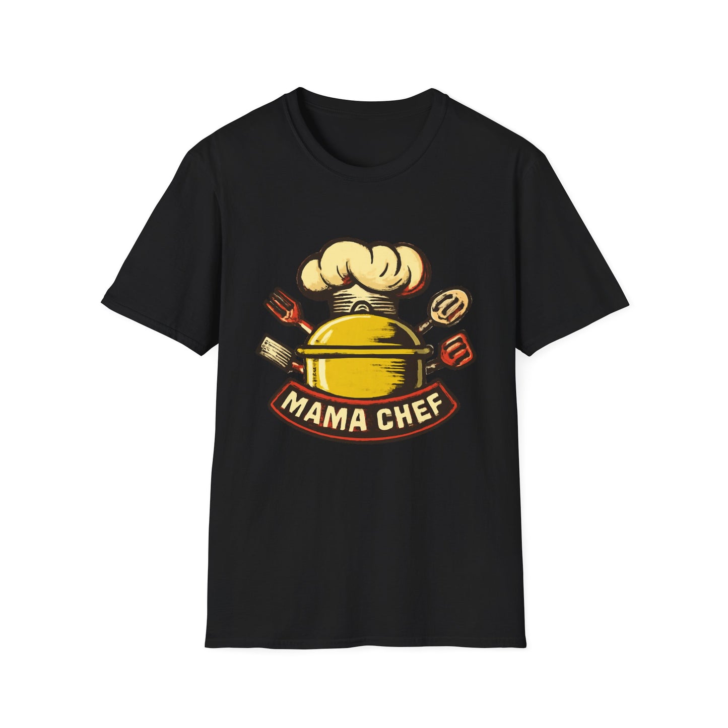 Mama Chef Unisex Softstyle T-Shirt, Cooking Gift, Foodie Apparel, Chef Shirt, Kitchen Lover Tee, Culinary Humor