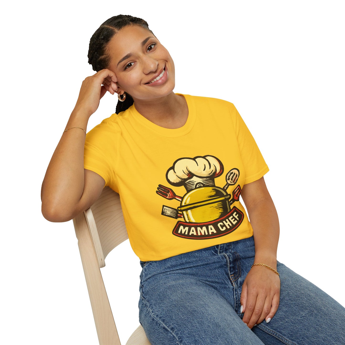 Mama Chef Unisex Softstyle T-Shirt, Cooking Gift, Foodie Apparel, Chef Shirt, Kitchen Lover Tee, Culinary Humor