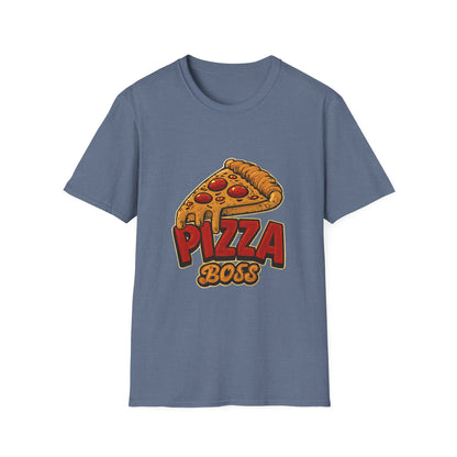 Pizza Boss Unisex Softstyle T-Shirt - Fun Foodie Gift, Casual Wear, Kitchen Enthusiast, Birthday Present, Pizza Lover Apparel