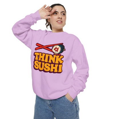 Sushi-Inspired Unisex Sweatshirt - Cozy & Fun, Perfect for Foodies, Casual Wear, Gifts for Sushi Lovers, Food-Themed Apparel