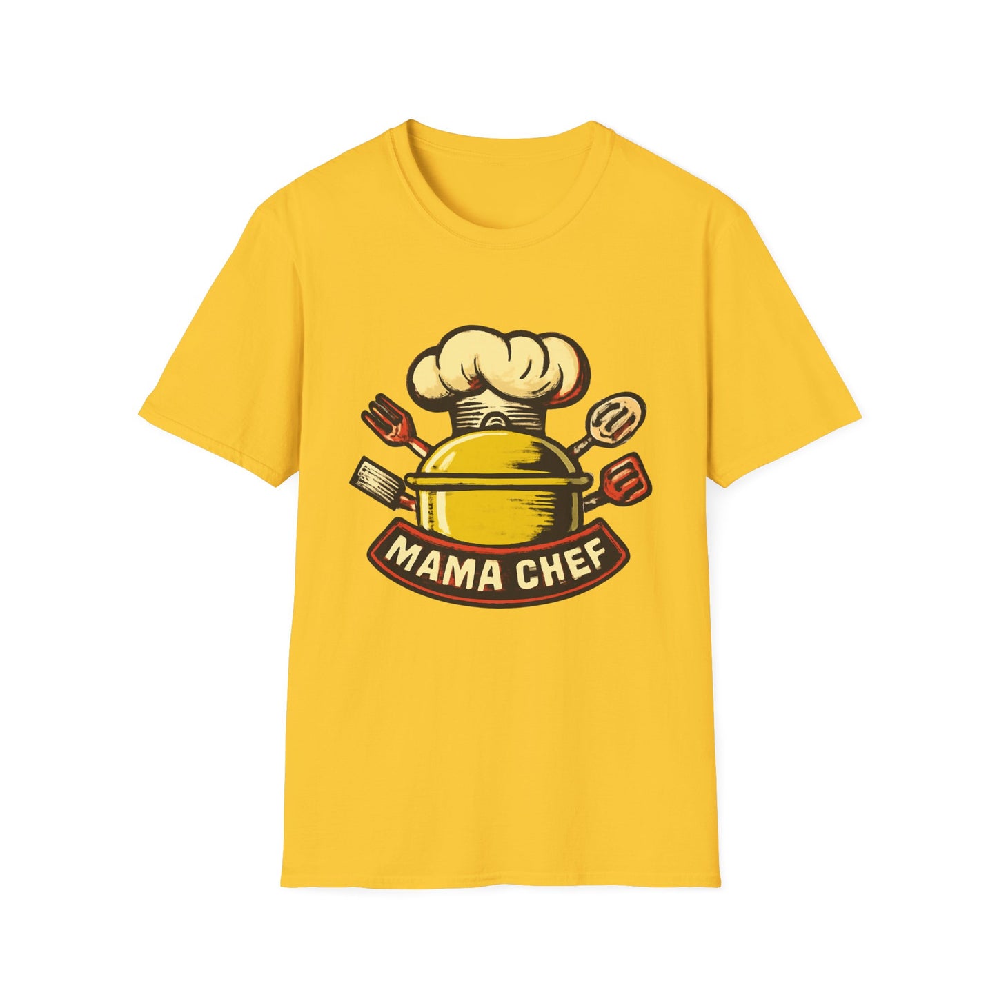 Mama Chef Unisex Softstyle T-Shirt, Cooking Gift, Foodie Apparel, Chef Shirt, Kitchen Lover Tee, Culinary Humor