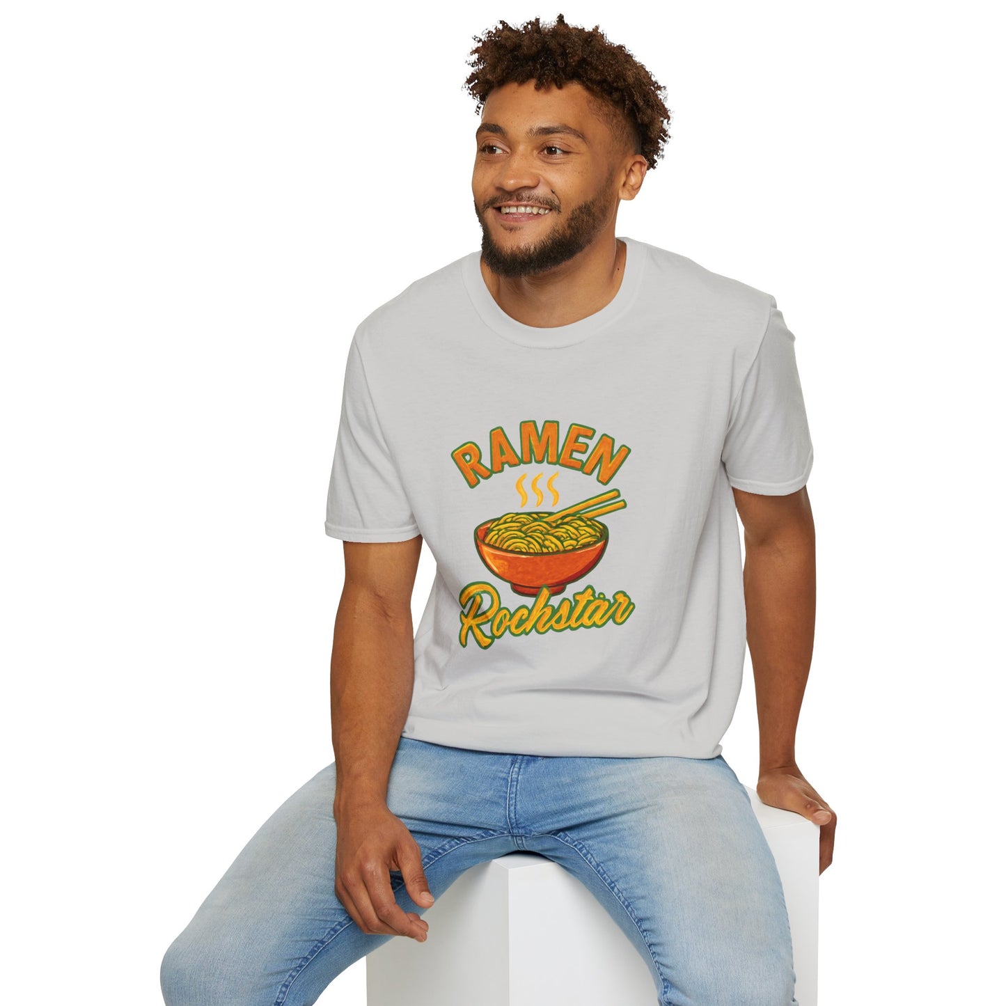 Ramen Rockstar Unisex T-Shirt, Funny Foodie Top, Gift for Sushi Lovers, Casual Wear, Kitchen Apparel, Foodie Tee