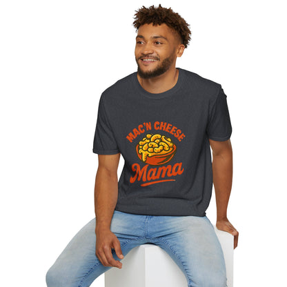 Mac 'n Cheese Mama T-Shirt, Unisex Graphic Tee for Food Lovers, Cute Gift for Moms, Casual Wear, Foodie Appreciation