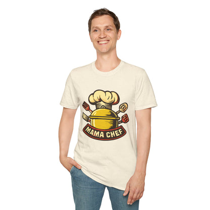 Mama Chef Unisex Softstyle T-Shirt, Cooking Gift, Foodie Apparel, Chef Shirt, Kitchen Lover Tee, Culinary Humor