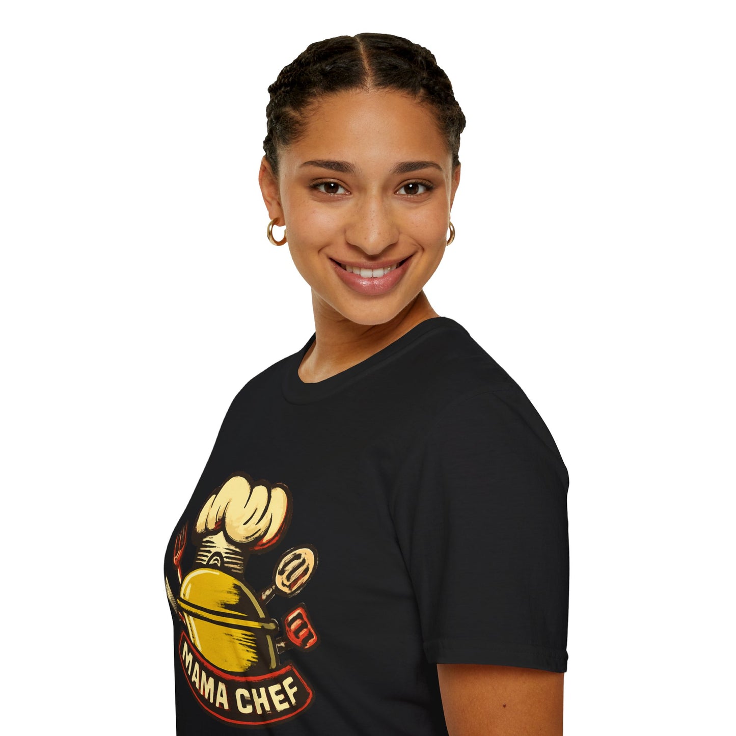 Mama Chef Unisex Softstyle T-Shirt, Cooking Gift, Foodie Apparel, Chef Shirt, Kitchen Lover Tee, Culinary Humor