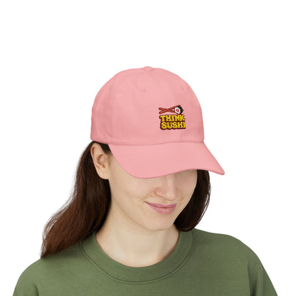 Sushi Lover's Dad Cap | Think Sushi Hat, Casual Wear, Summer Accessory, Gift for Foodies, Trendy Headwear
