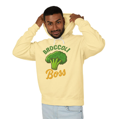 Broccoli Boss Unisex Lightweight Hoodie, Funny Sweatshirt, Vegan Gift, Plant-Based Apparel, Eco-Friendly Fashion, Perfect for Any Occasion
