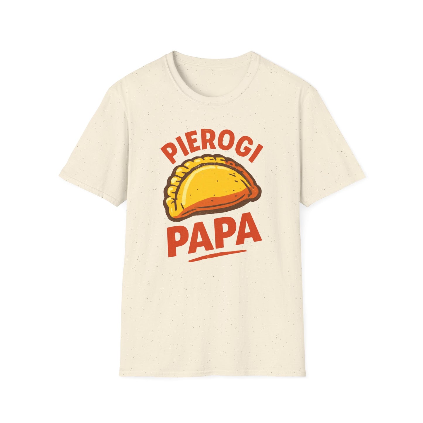 Pierogi Papa Unisex Softstyle T-Shirt, Funny Foodie Gift, Dad's Day Shirt, Family Gathering Apparel, Potluck Party Tee