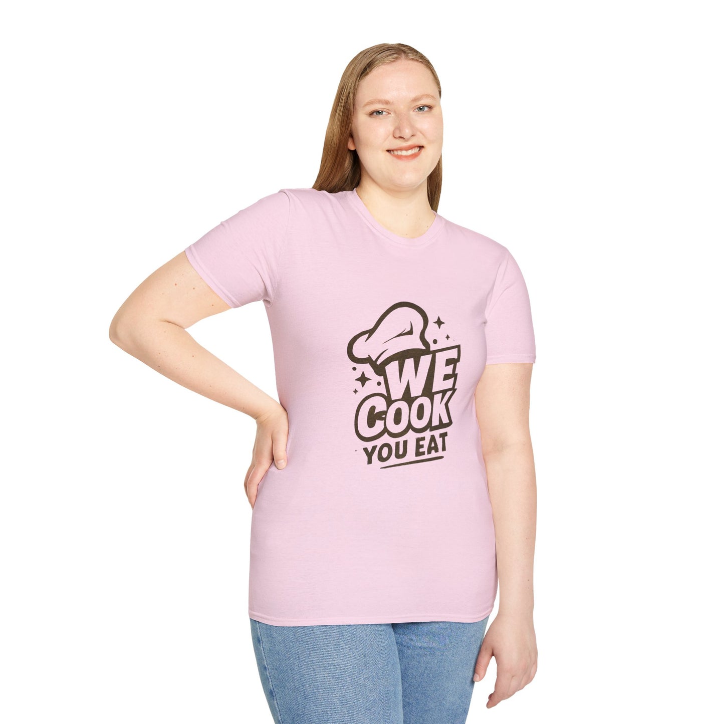 Chef's Humor T-Shirt, Funny Cooking Top, We Cook You Eat Tee, Gift for Foodies, Unisex Kitchen Shirt