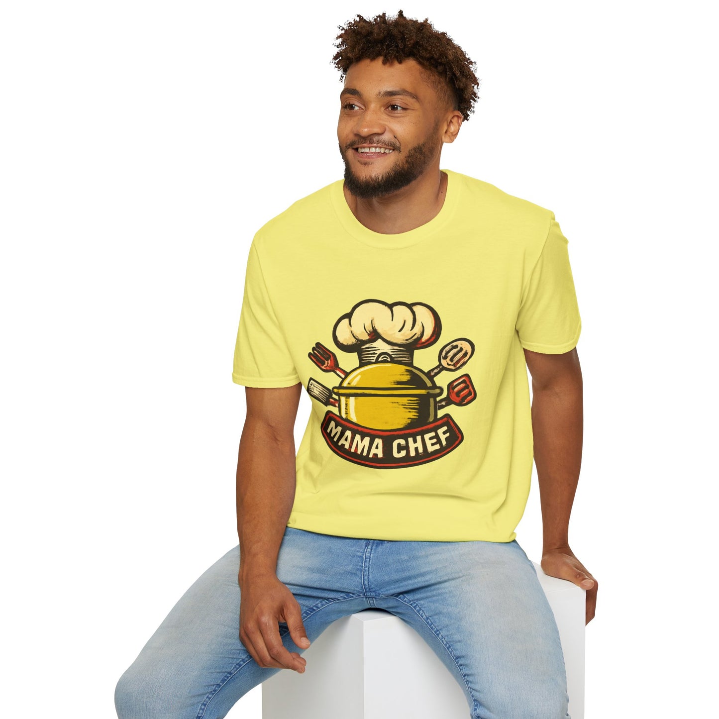 Mama Chef Unisex Softstyle T-Shirt, Cooking Gift, Foodie Apparel, Chef Shirt, Kitchen Lover Tee, Culinary Humor