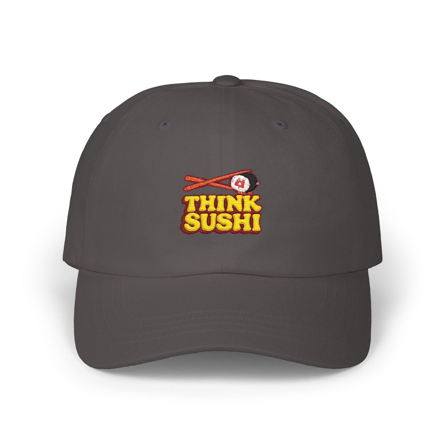 Sushi Lover's Dad Cap | Think Sushi Hat, Casual Wear, Summer Accessory, Gift for Foodies, Trendy Headwear