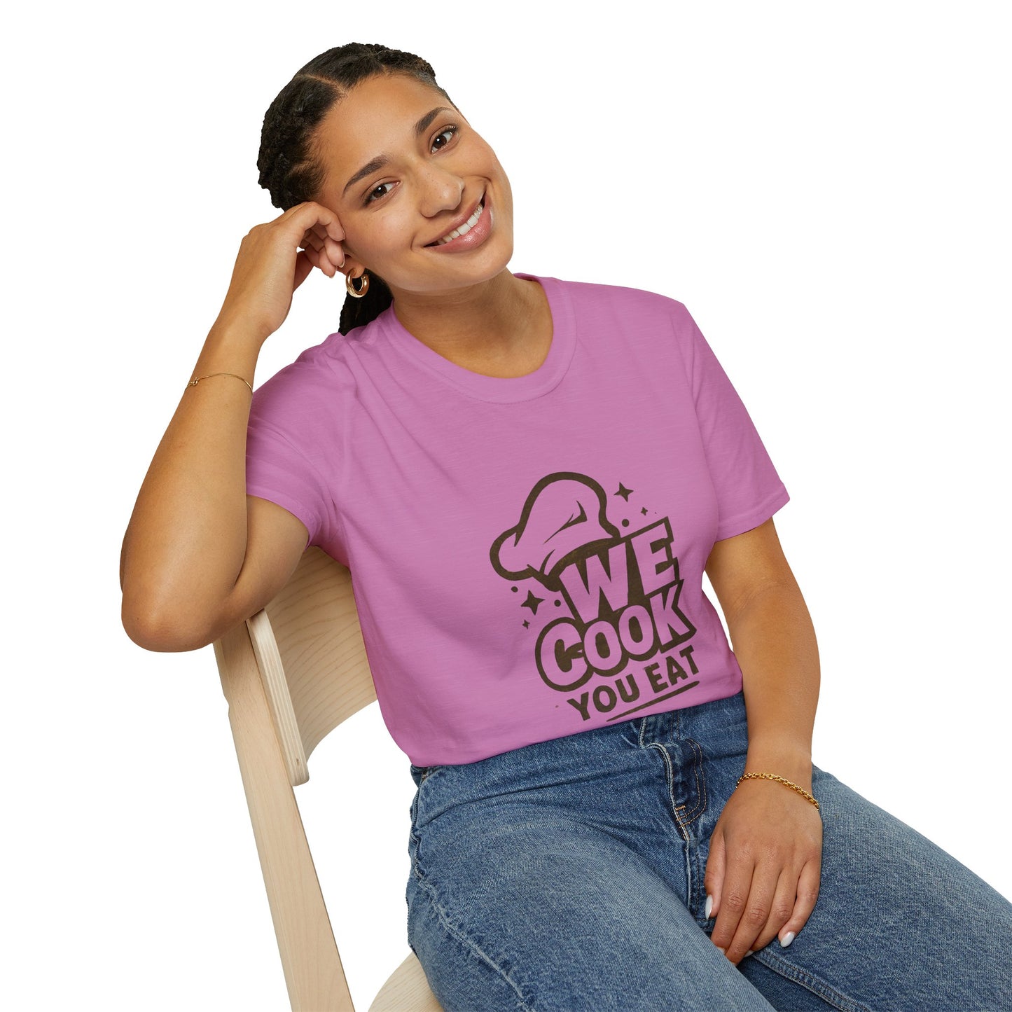 Chef's Humor T-Shirt, Funny Cooking Top, We Cook You Eat Tee, Gift for Foodies, Unisex Kitchen Shirt