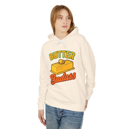 Butter Badass Hoodie - Fun Unisex Lightweight Sweatshirt, Gifts for Foodies, Casual Wear, Birthday, Kitchen Humor
