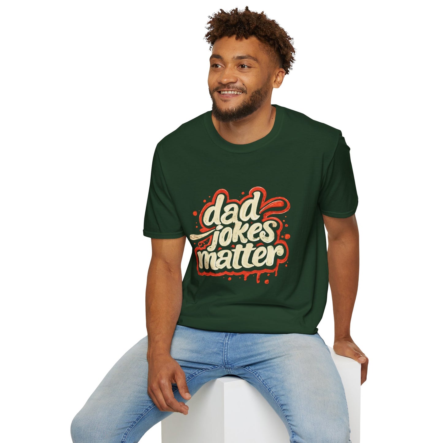 Dad Jokes Matter T-Shirt - Funny Gift for Dads, Father’s Day Apparel, Unisex Softstyle Tee, Humorous Dad T-Shirt, Casual Wear