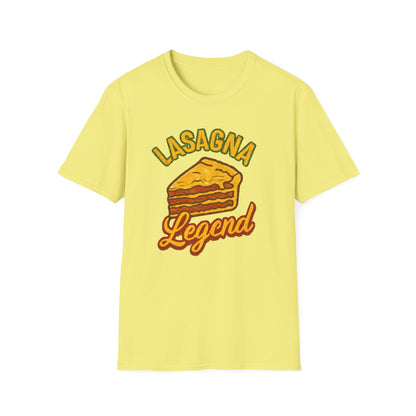 Lasagna Legend Unisex Softstyle T-Shirt, Fun Foodie Tee, Cooking Humor Shirt, Gift for Chefs, Casual Everyday Wear