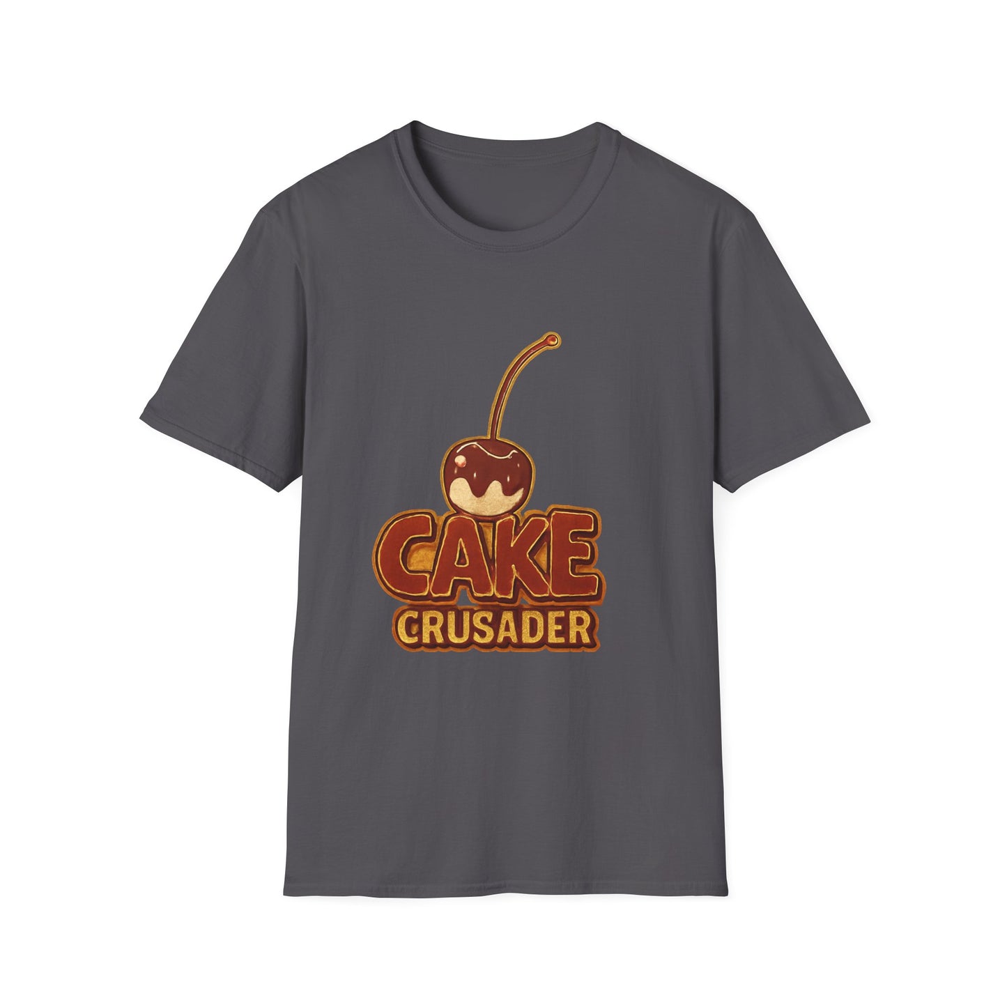 Cake Crusader Unisex Softstyle T-Shirt, Funny Dessert Tee, Gift for Bakers, Birthday Celebration, Foodie Humor Shirt