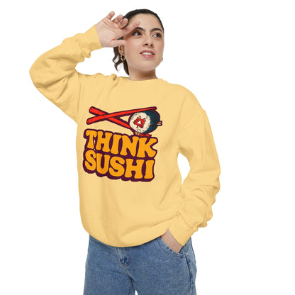 Sushi-Inspired Unisex Sweatshirt - Cozy & Fun, Perfect for Foodies, Casual Wear, Gifts for Sushi Lovers, Food-Themed Apparel