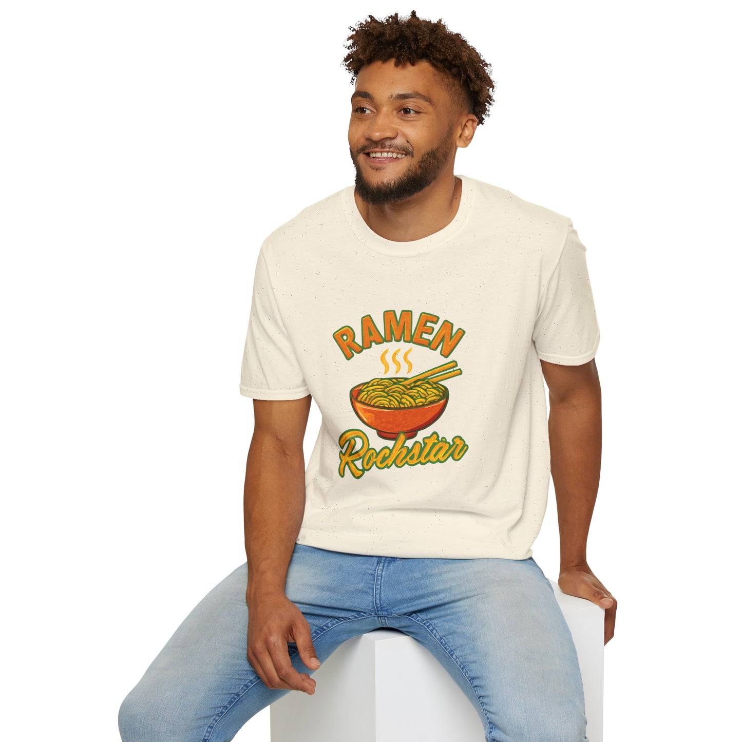 Ramen Rockstar Unisex T-Shirt, Funny Foodie Top, Gift for Sushi Lovers, Casual Wear, Kitchen Apparel, Foodie Tee