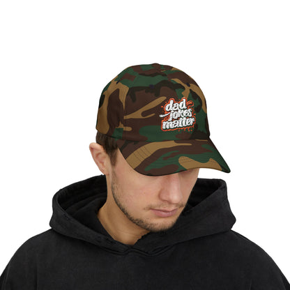 Camo Dad Cap, Stylish Father's Day Gift, Casual Outdoor Hat, Perfect for Dad Jokes Lovers, Great Everyday Wear