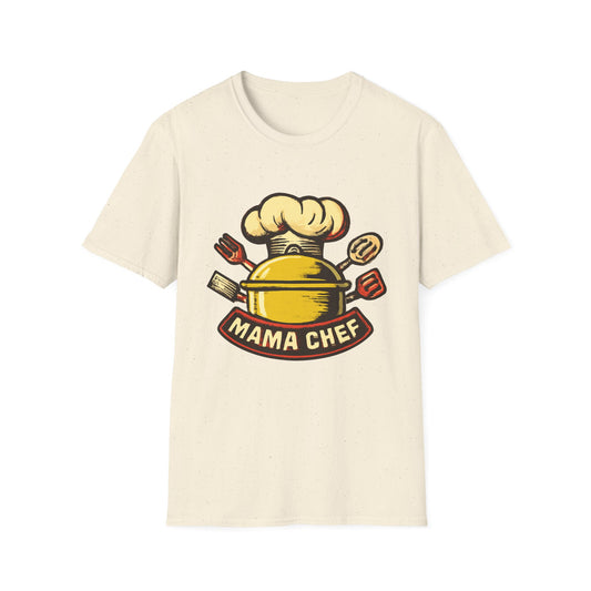 Mama Chef Unisex Softstyle T-Shirt, Cooking Gift, Foodie Apparel, Chef Shirt, Kitchen Lover Tee, Culinary Humor