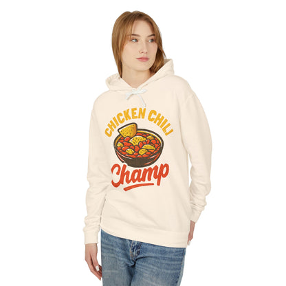 Chicken Chili Champ Unisex Lightweight Hooded Sweatshirt, Perfect for Foodies, Cooking Events, Gifts for Chefs, Winter Wear, Casual Style