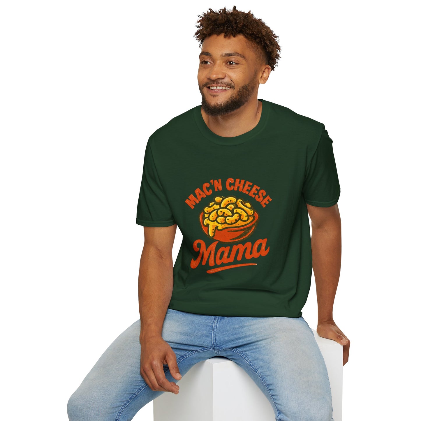 Mac 'n Cheese Mama T-Shirt, Unisex Graphic Tee for Food Lovers, Cute Gift for Moms, Casual Wear, Foodie Appreciation