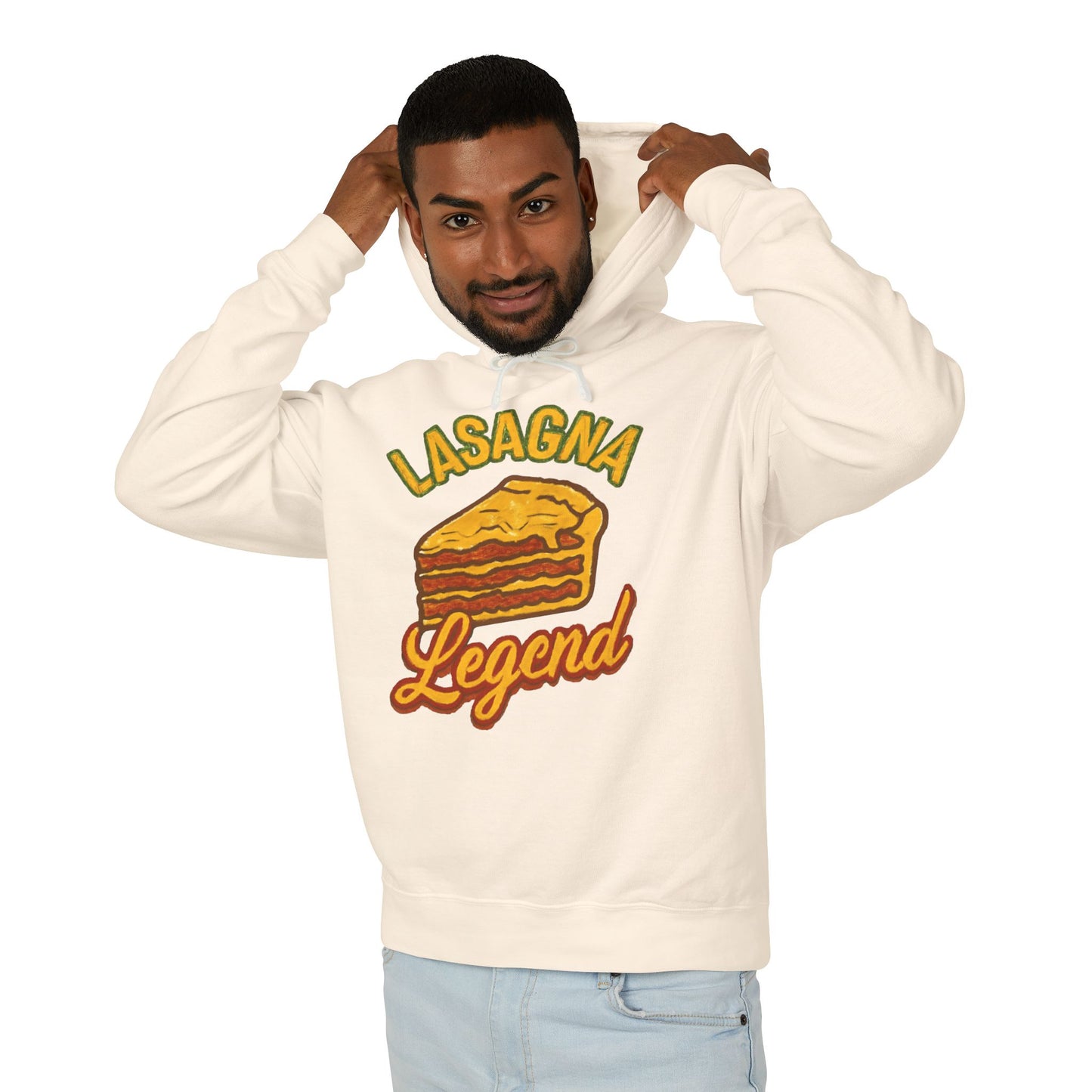 Lasagna Legend Unisex Hoodie - Comfy Sweatshirt for Food Lovers, Great Gift for Chefs, Foodie Apparel, Funny Cooking Wear, Culinary Humor