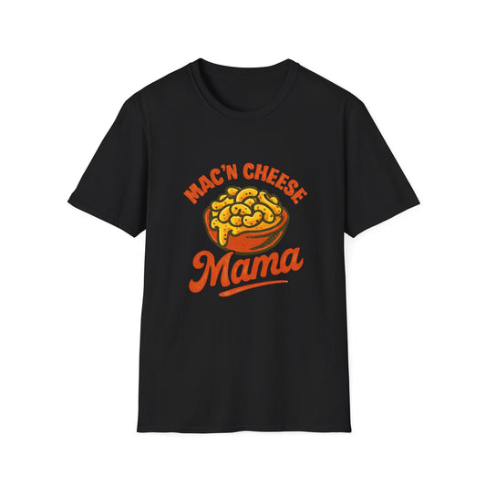 Mac 'n Cheese Mama T-Shirt, Unisex Graphic Tee for Food Lovers, Cute Gift for Moms, Casual Wear, Foodie Appreciation