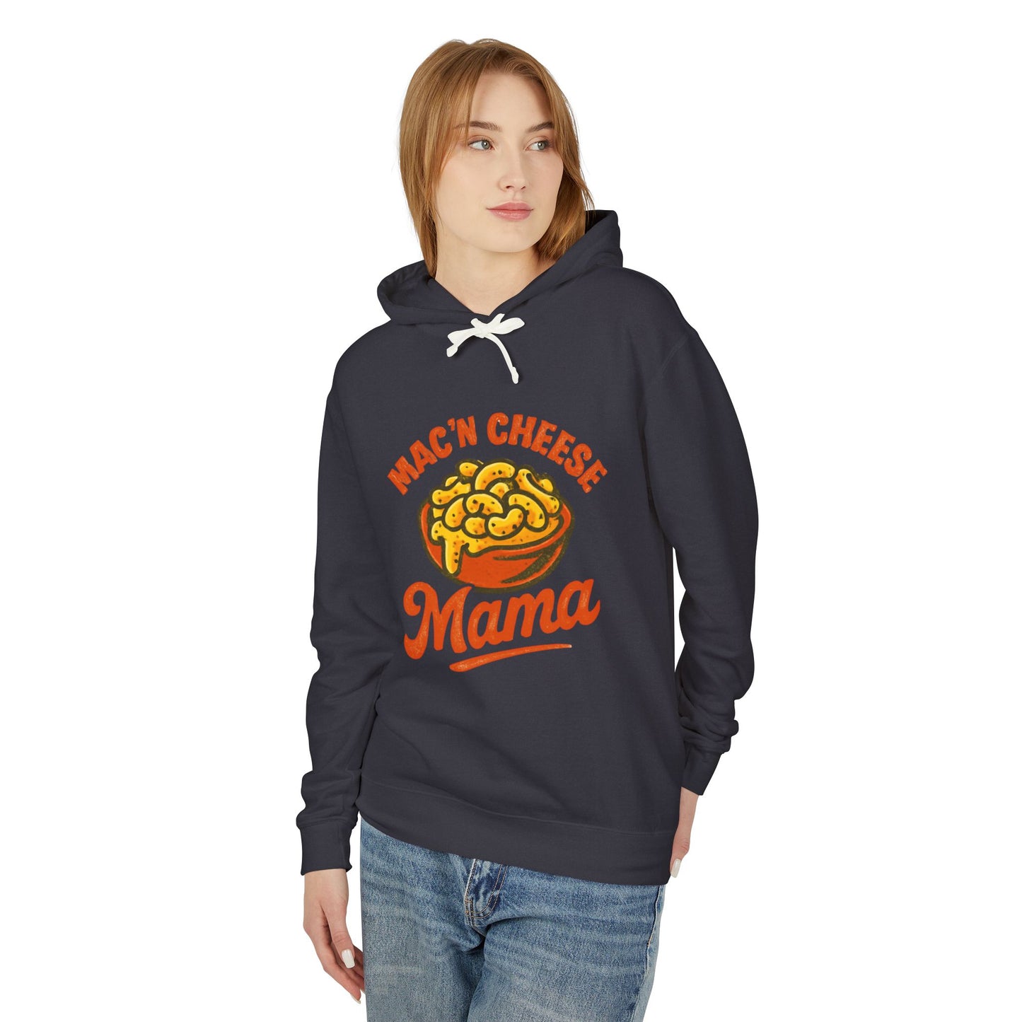 Mac 'n Cheese Mama Unisex Lightweight Hooded Sweatshirt | Cozy Gift for Food Lovers, Mother's Day, Cute Casual Wear, Fun Kitchen [...]