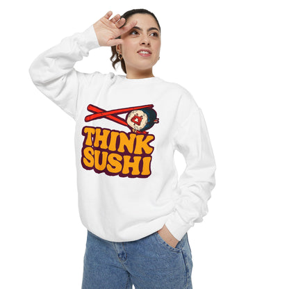 Sushi-Inspired Unisex Sweatshirt - Cozy & Fun, Perfect for Foodies, Casual Wear, Gifts for Sushi Lovers, Food-Themed Apparel