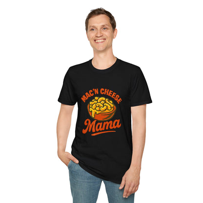 Mac 'n Cheese Mama T-Shirt, Unisex Graphic Tee for Food Lovers, Cute Gift for Moms, Casual Wear, Foodie Appreciation