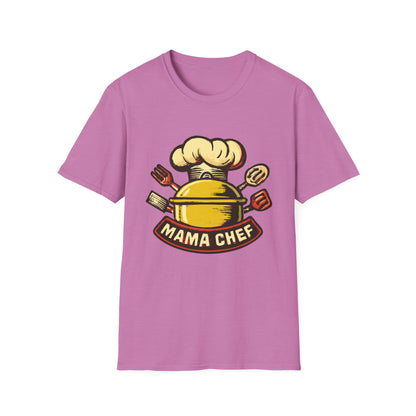 Mama Chef Unisex Softstyle T-Shirt, Cooking Gift, Foodie Apparel, Chef Shirt, Kitchen Lover Tee, Culinary Humor