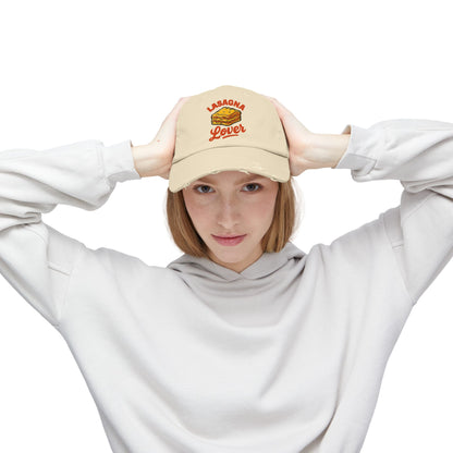 Lasagna Lover Distressed Cap | Fun Foodie Hat, Gift for Chefs, Cooking Enthusiasts, Casual Style Accessories, Foodie Fashion