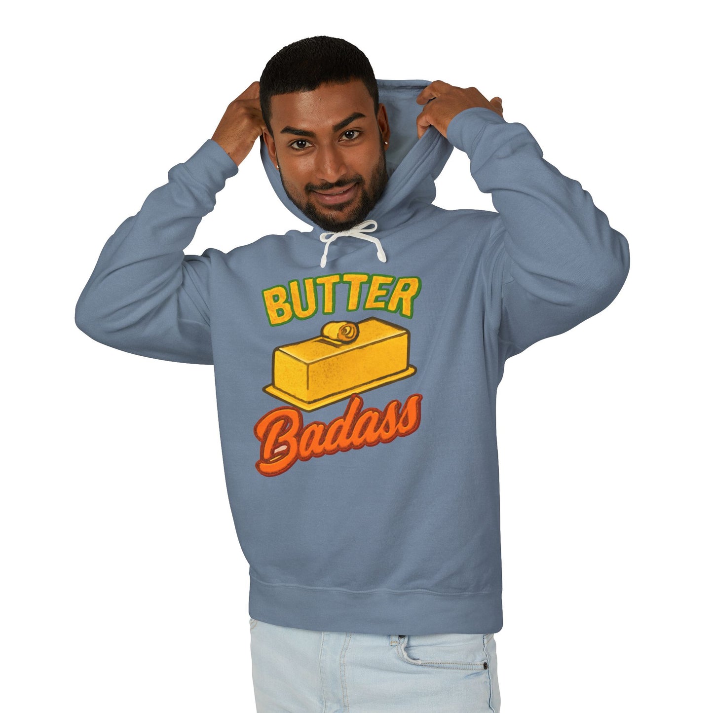 Butter Badass Hoodie - Fun Unisex Lightweight Sweatshirt, Gifts for Foodies, Casual Wear, Birthday, Kitchen Humor
