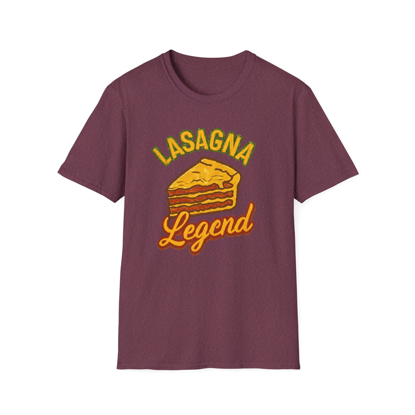 Lasagna Legend Unisex Softstyle T-Shirt, Fun Foodie Tee, Cooking Humor Shirt, Gift for Chefs, Casual Everyday Wear