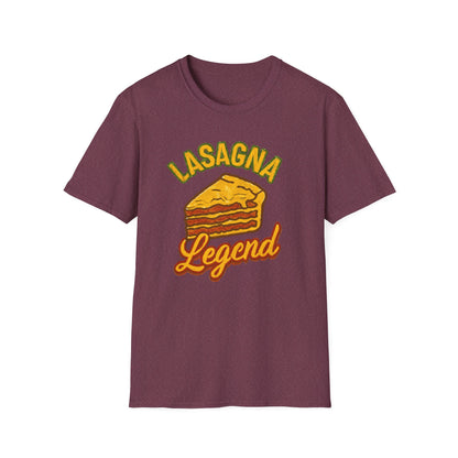 Lasagna Legend Unisex Softstyle T-Shirt, Fun Foodie Tee, Cooking Humor Shirt, Gift for Chefs, Casual Everyday Wear