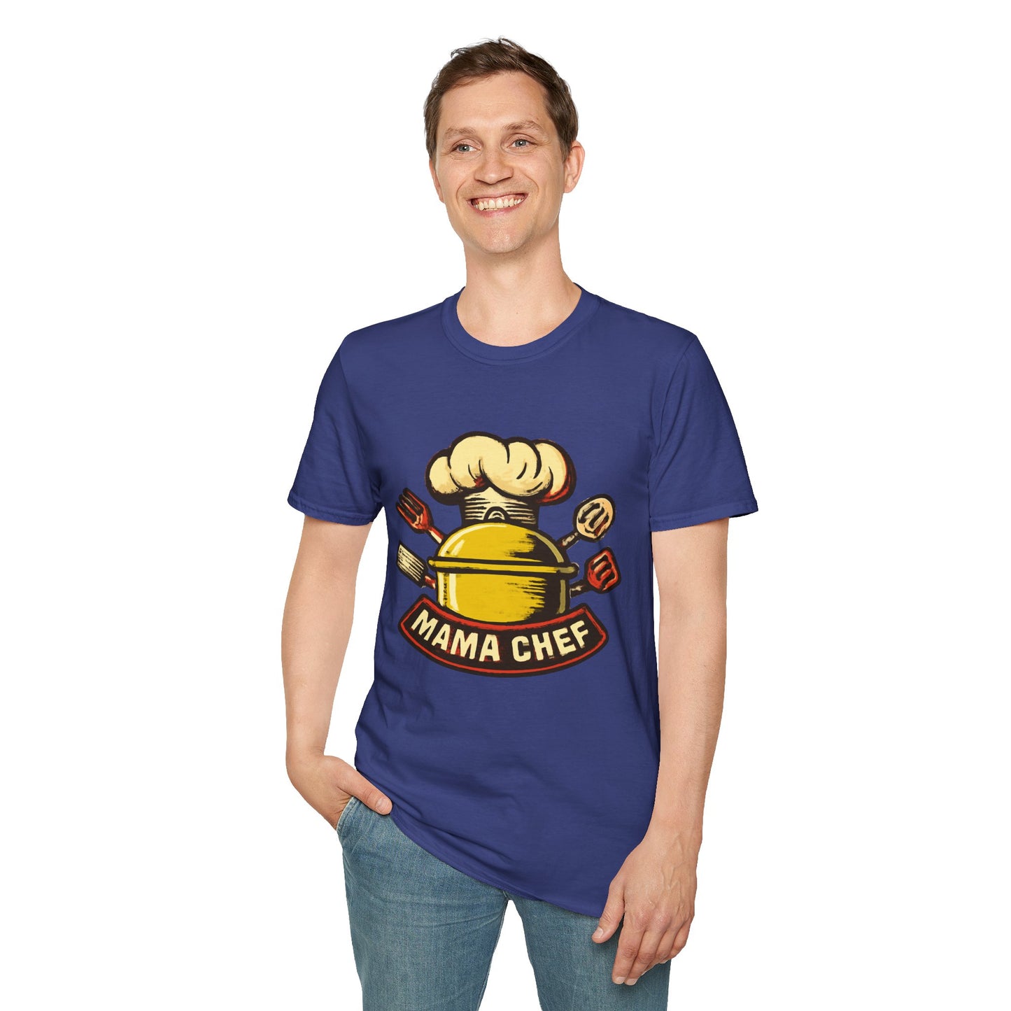Mama Chef Unisex Softstyle T-Shirt, Cooking Gift, Foodie Apparel, Chef Shirt, Kitchen Lover Tee, Culinary Humor