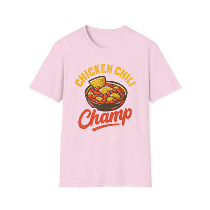 Chicken Chili Champ T-Shirt, Funny Cooking Shirt, Unisex Graphic Tee, Gift for Food Lovers, Casual Wear, Kitchen Humor