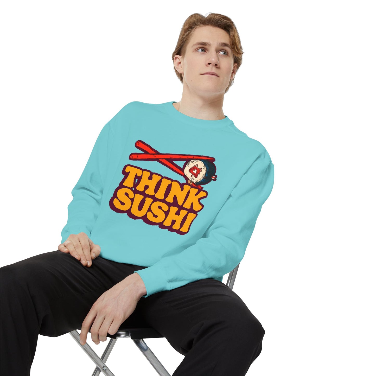 Sushi-Inspired Unisex Sweatshirt - Cozy & Fun, Perfect for Foodies, Casual Wear, Gifts for Sushi Lovers, Food-Themed Apparel