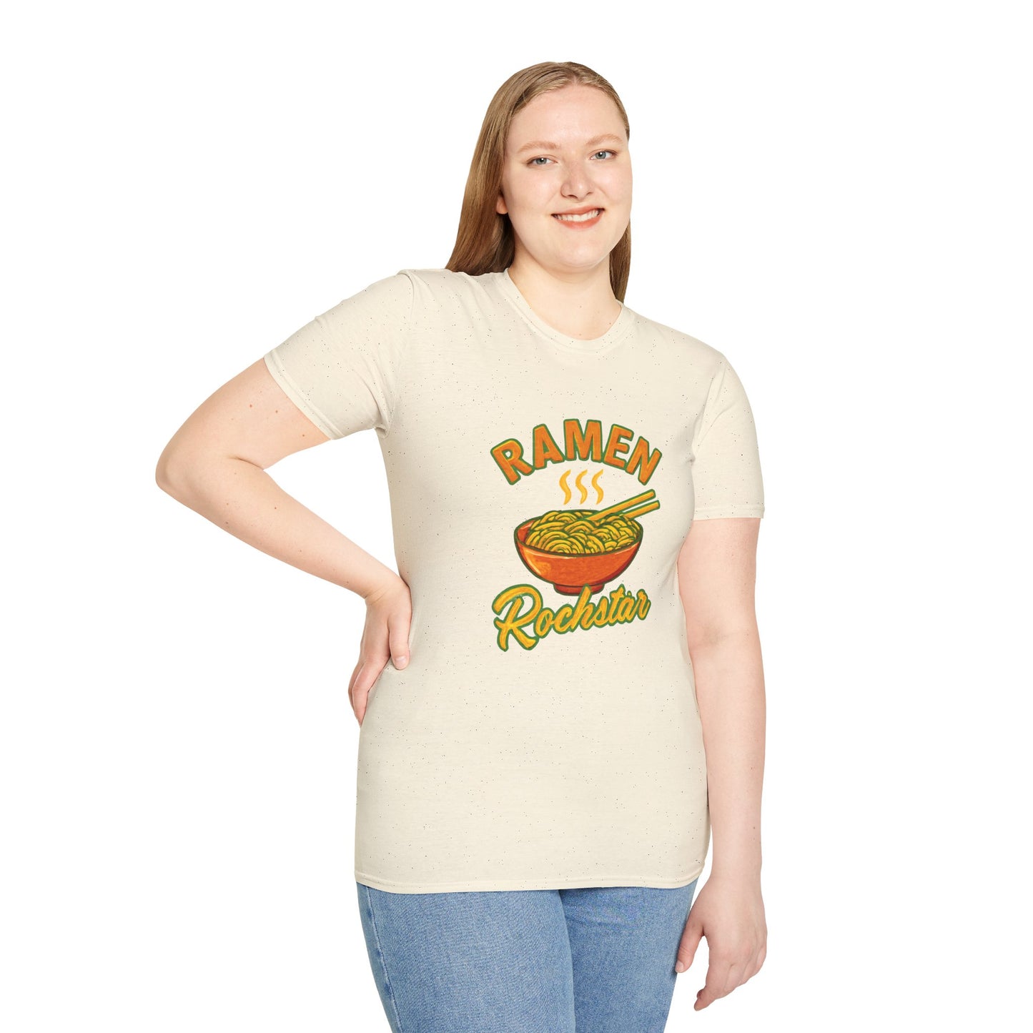 Ramen Rockstar Unisex T-Shirt, Funny Foodie Top, Gift for Sushi Lovers, Casual Wear, Kitchen Apparel, Foodie Tee