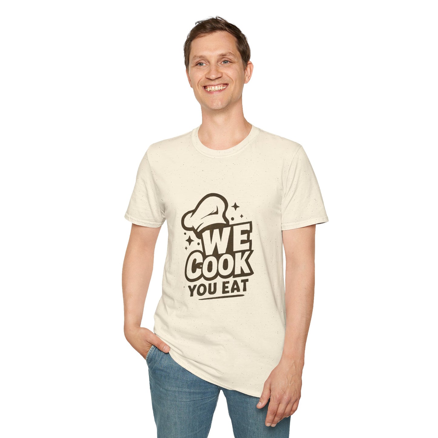 Chef's Humor T-Shirt, Funny Cooking Top, We Cook You Eat Tee, Gift for Foodies, Unisex Kitchen Shirt