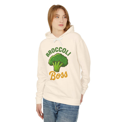 Broccoli Boss Unisex Lightweight Hoodie, Funny Sweatshirt, Vegan Gift, Plant-Based Apparel, Eco-Friendly Fashion, Perfect for Any Occasion