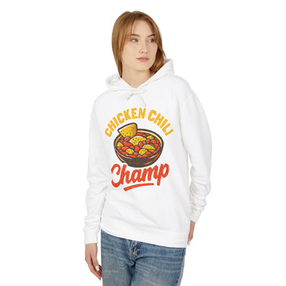 Chicken Chili Champ Unisex Lightweight Hooded Sweatshirt, Perfect for Foodies, Cooking Events, Gifts for Chefs, Winter Wear, Casual Style