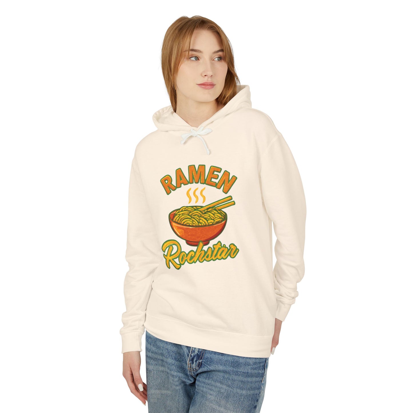 Ramen Rockstar Hoodie | Unisex Lightweight Sweatshirt, Foodie Gift, Fun Fashion, Cozy Wear, Casual Style, Unique Apparel