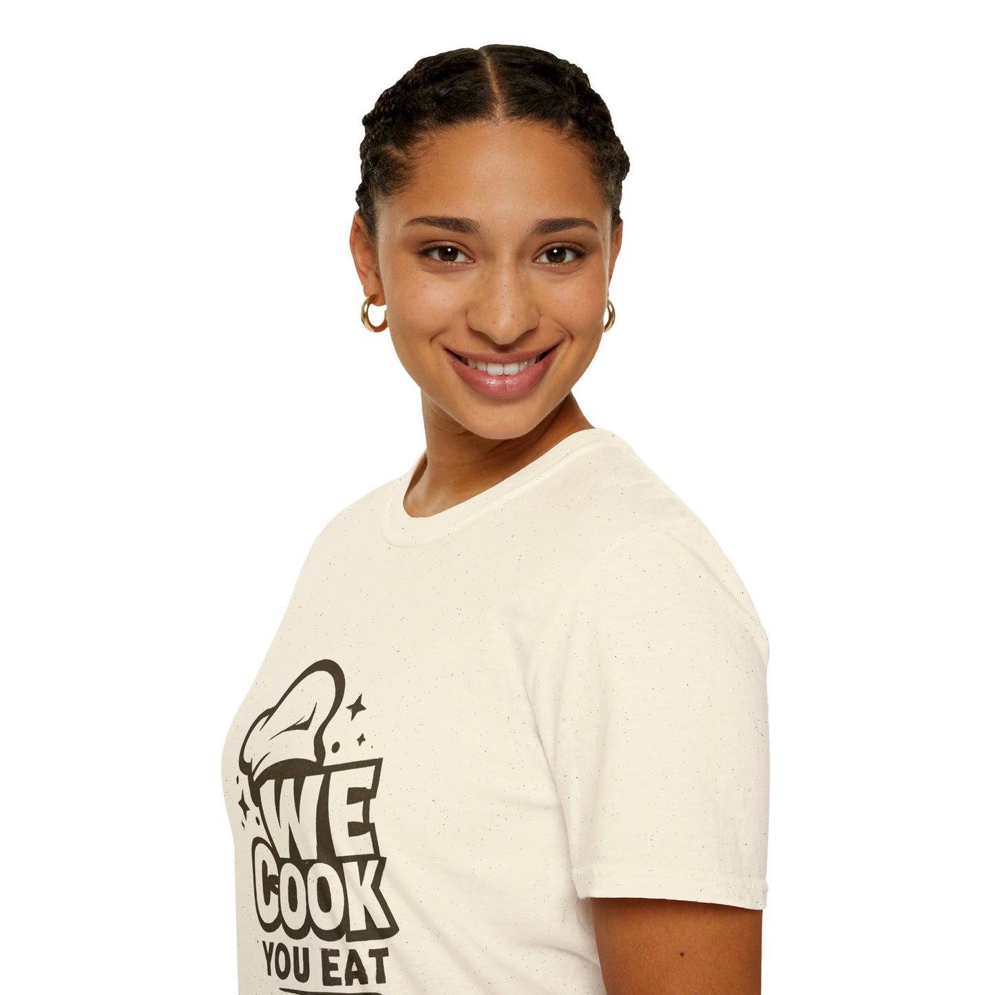 Chef's Humor T-Shirt, Funny Cooking Top, We Cook You Eat Tee, Gift for Foodies, Unisex Kitchen Shirt
