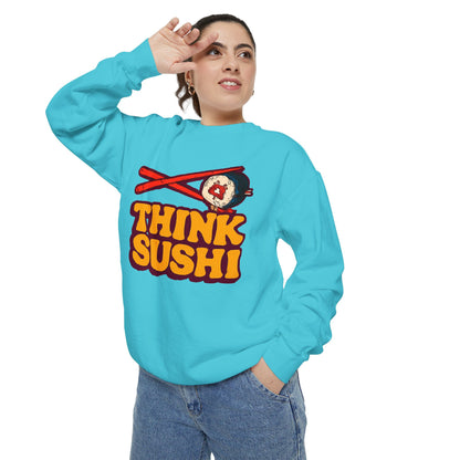 Sushi-Inspired Unisex Sweatshirt - Cozy & Fun, Perfect for Foodies, Casual Wear, Gifts for Sushi Lovers, Food-Themed Apparel