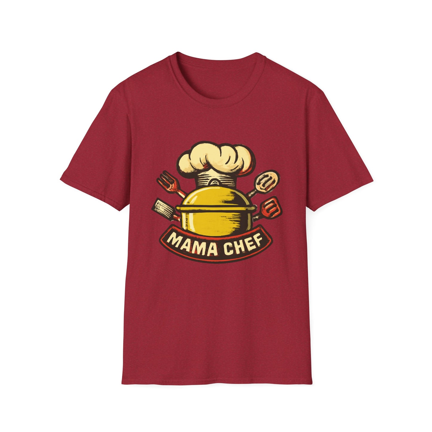 Mama Chef Unisex Softstyle T-Shirt, Cooking Gift, Foodie Apparel, Chef Shirt, Kitchen Lover Tee, Culinary Humor